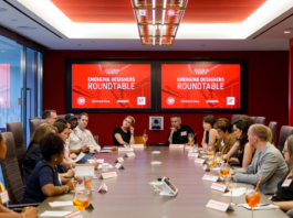 Interior Design Magazine hosted its first Emerging Designers Roundtable at the new Campari headquarters in Manhattan on July 17th. The discussion brought together 26 up-and-coming designers and manufacturers who were ready to share insight into their business practices, challenges they face, and industry disruptions effecting the future. Interior Design managing director Helene Oberman and ThinkLab president Amanda Schneider led the roundtable discussion.